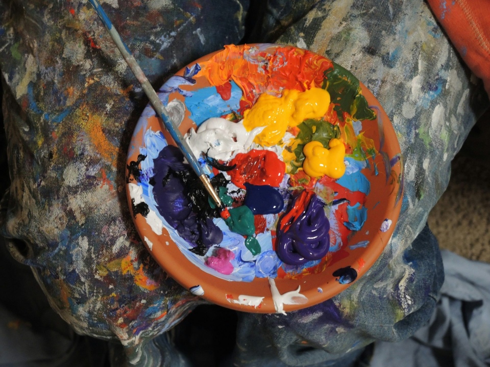 mélange de peintures